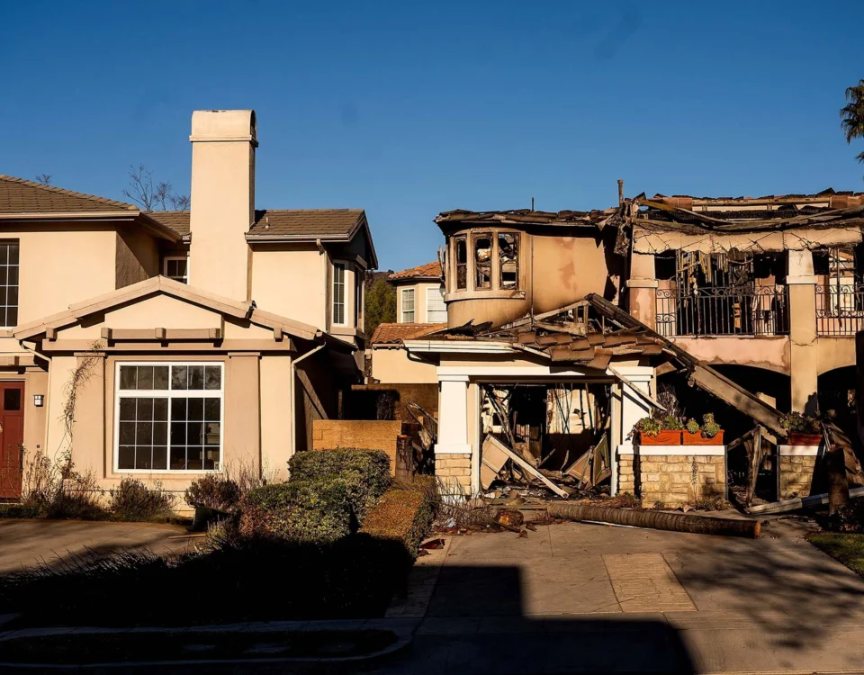 Wildfire smoke and ash damage to a Washington home
